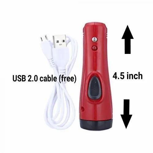 Torch Mini Flashlight Rechargeable 500mah Abs Plastic Body give