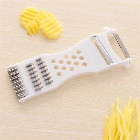 Multi-Function Vegetable & Fruit Slicer with Grater & Scraper – Ideal for Potatoes, Carrots, Cucumbers, Garlic, and Apples